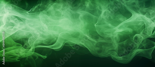 Steam, fog, vapor, smoke in shades of green on an interesting graphic composition. © AlCamillo