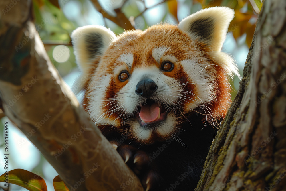 Obraz premium red panda in zoo