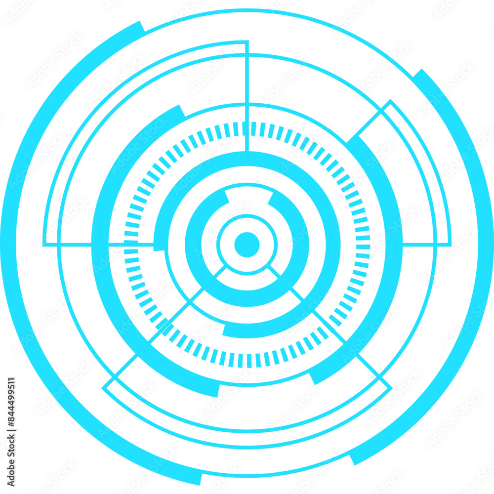 Abstract Futuristic Circle Decoration Abstract Futuristic Circle Decoration