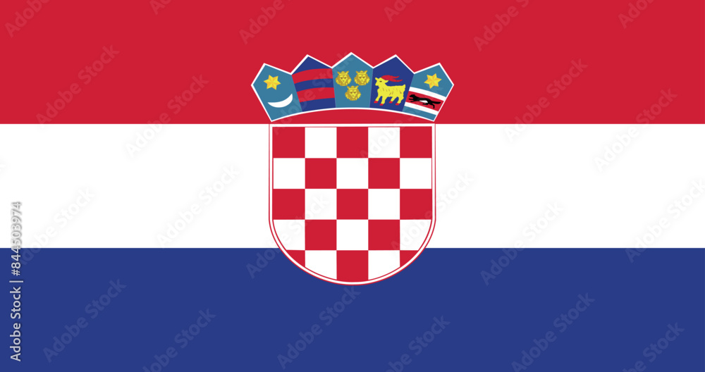 Naklejka premium Illustration of the Croatia national flag