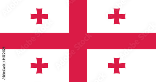 Illustration of the Georgia national flag