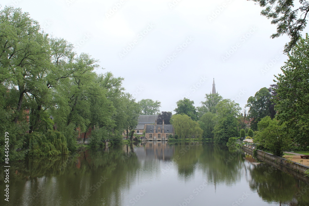 Fototapeta premium minnewater area in bruges