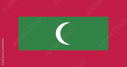 Illustration of the Maldives national flag