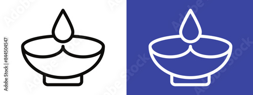 Festival Diya Lamp Icon Perfect for Celebrations and Cultural Events