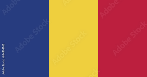 Illustration of the Romania national flag