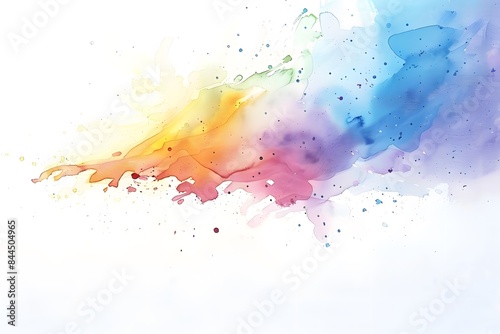 濡れた画用紙に溶ける水彩画のような絵具