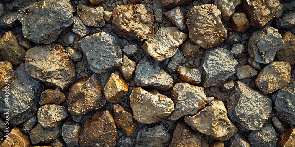 Gritty Gravel: Close-Up of Rough and Textured Gravel Surface Gritty Gravel: Close-Up of Rough and Textured Gravel Surface