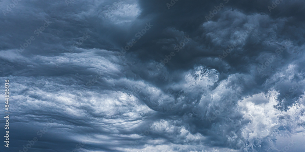 Obraz premium Stormy Sky Before Rain Thunderstorm. Storm Cloudy Sky Background