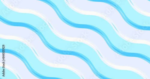 Waves cartoon abstract background animation. Good for intro, titles, opener, etc. Seamless loop. Sweet children animation. Sea style	 photo