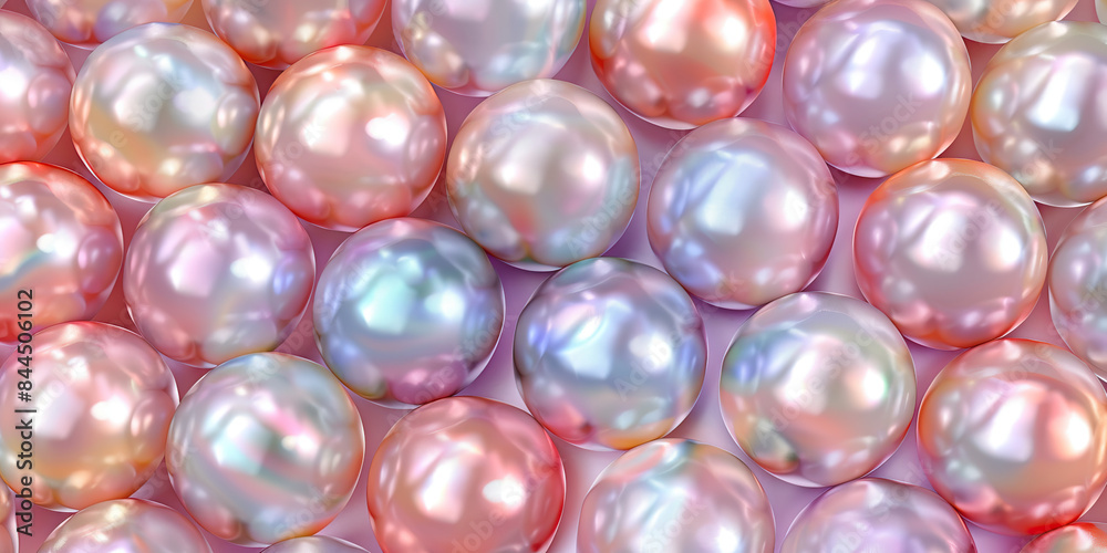 Pearly Pearls: Close-Up of Smooth and Iridescent Pearl Texture Pearly Pearls: Close-Up of Smooth and Iridescent Pearl Texture