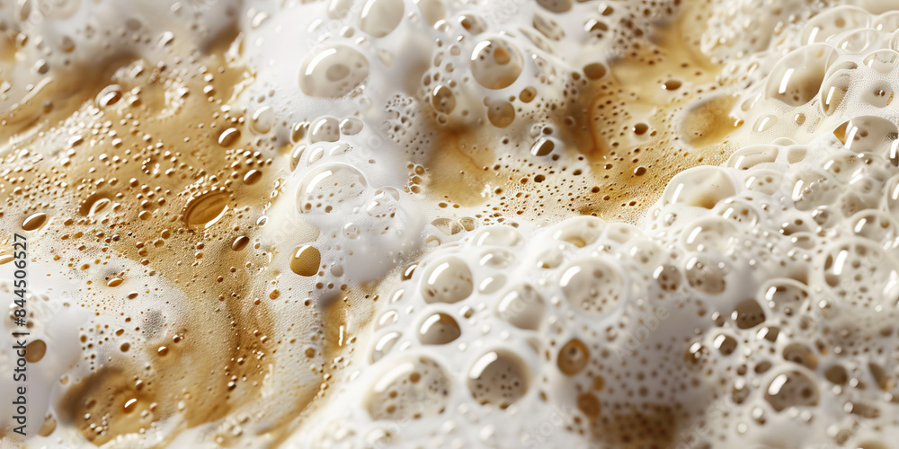 Frothy Froth: Close-Up of Bubbly and Textured Coffee Froth