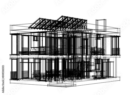 3d model of a house