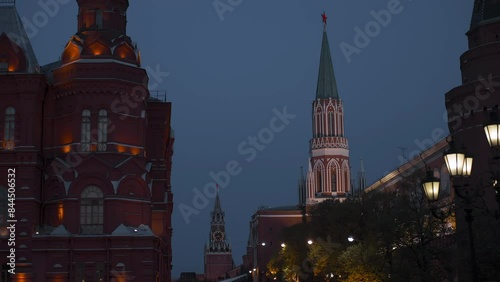 Night View on Red Square in Moscow