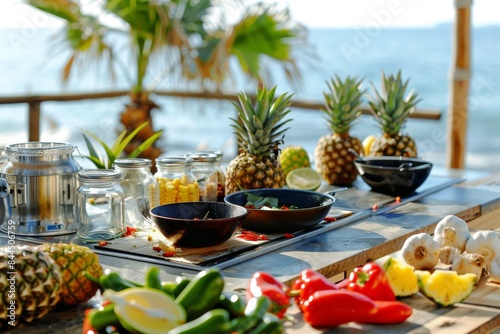 Tropical Cooking Ingredients by the Sea
