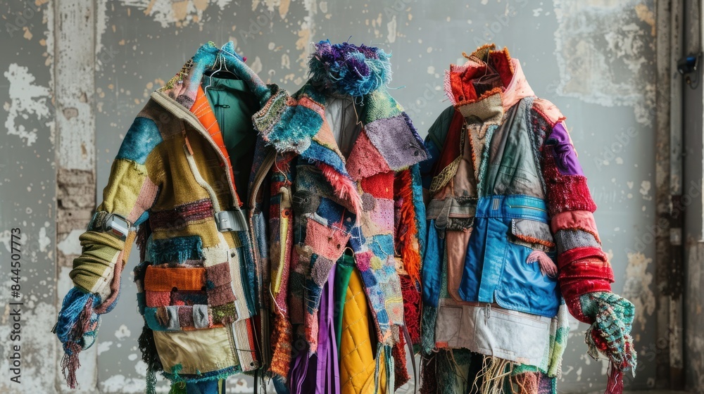 Fototapeta premium Clothes from recycled fibers