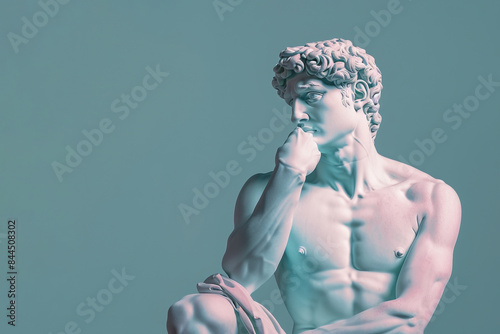 Ancient Greek sculpture of thinking man