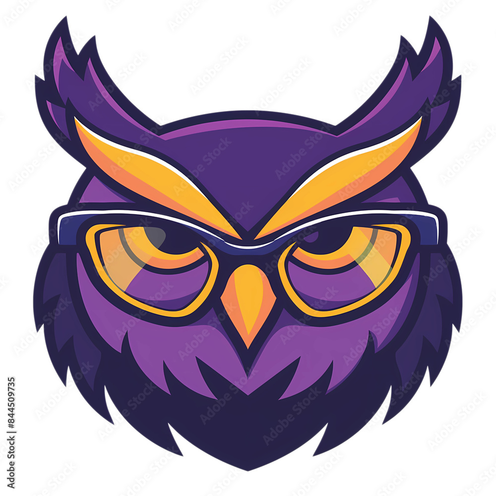 cute owl wear sunglasses, flat illustration for mascot cute owl wear sunglasses, flat illustration for mascot