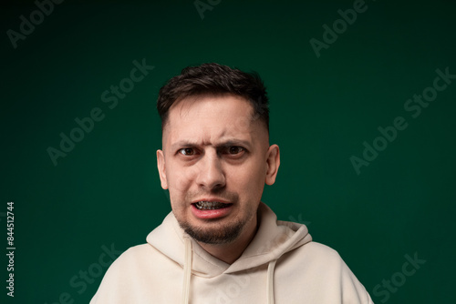 Man in a Hoodie Making a Face