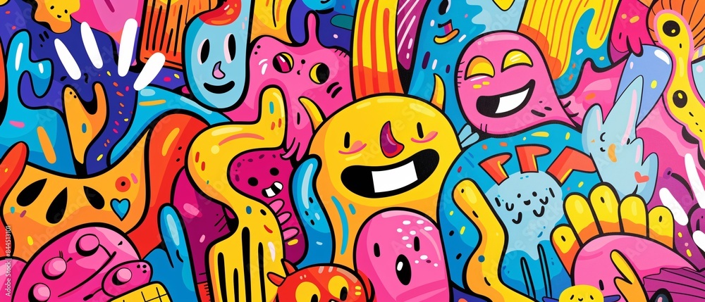 A vibrant notebook adorned with a lively cartoon motif, providing a cheerful backdrop for organizing thoughts and ideas, Generative AI A vibrant notebook adorned with a lively cartoon motif, providing a cheerful backdrop for organizing thoughts and ideas, Generative AI