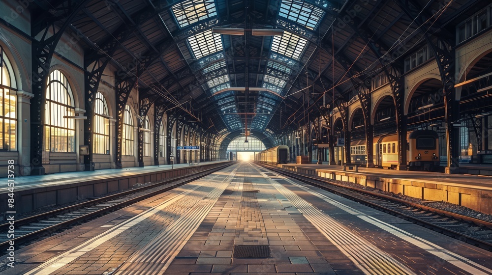 An old railway station stands silent as a lone train departs, symbolizing a new journey post-retirement. An old railway station stands silent as a lone train departs, symbolizing a new journey post-retirement.
