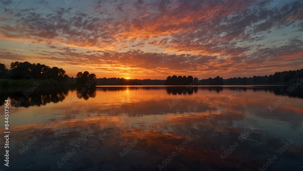 A picture with words, capturing the essence of a colorful sunset reflected on a calm lake ai_generated A picture with words, capturing the essence of a colorful sunset reflected on a calm lake ai_generated