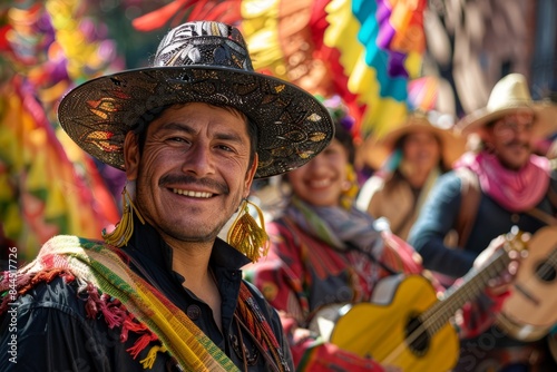 a man in a mexican hat and sombrero smiling