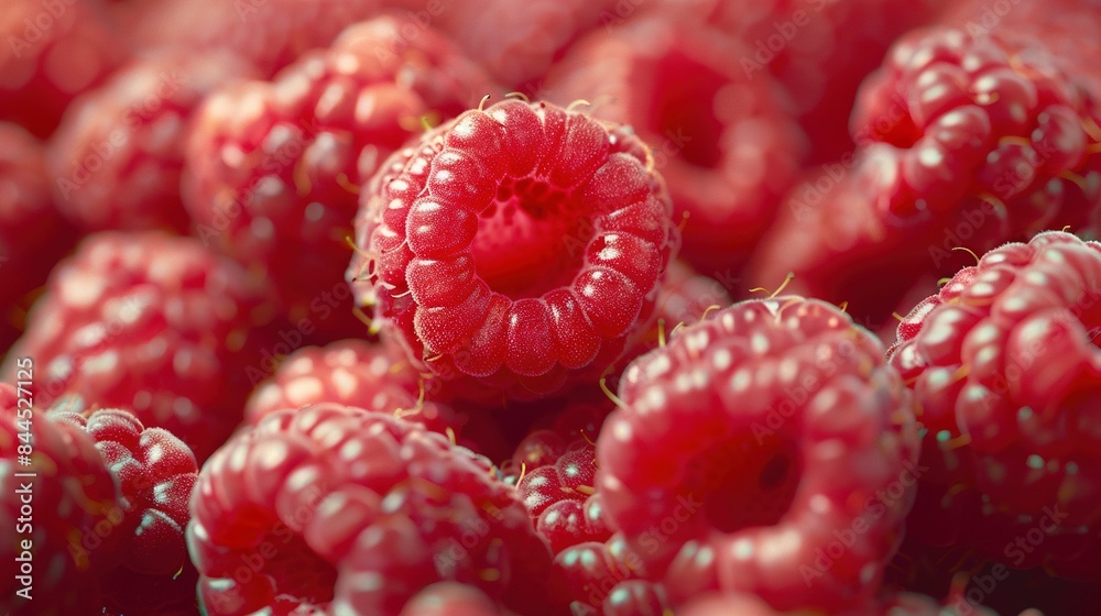 Close-up of ripe raspberries for garnish Close-up of ripe raspberries for garnish