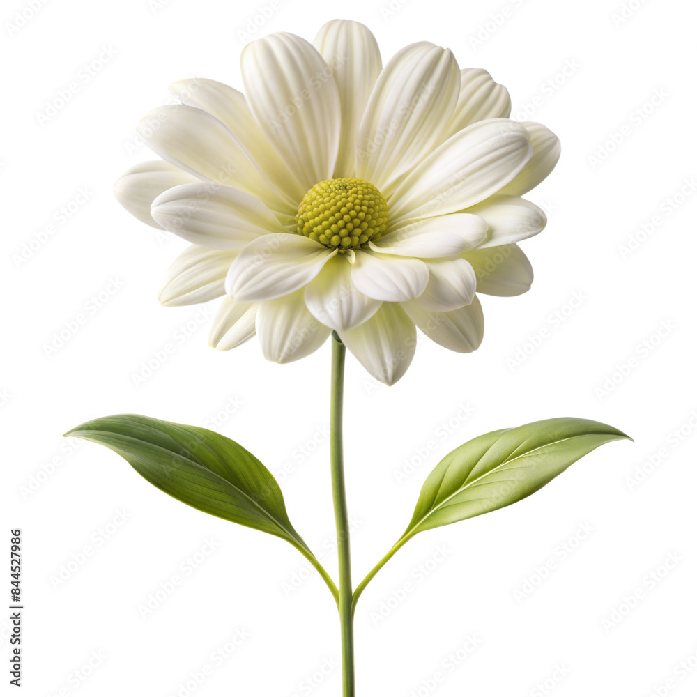 Fototapeta premium Elegant white daisy flower on transparent background