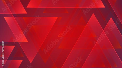 red triangle shape layers glass background design