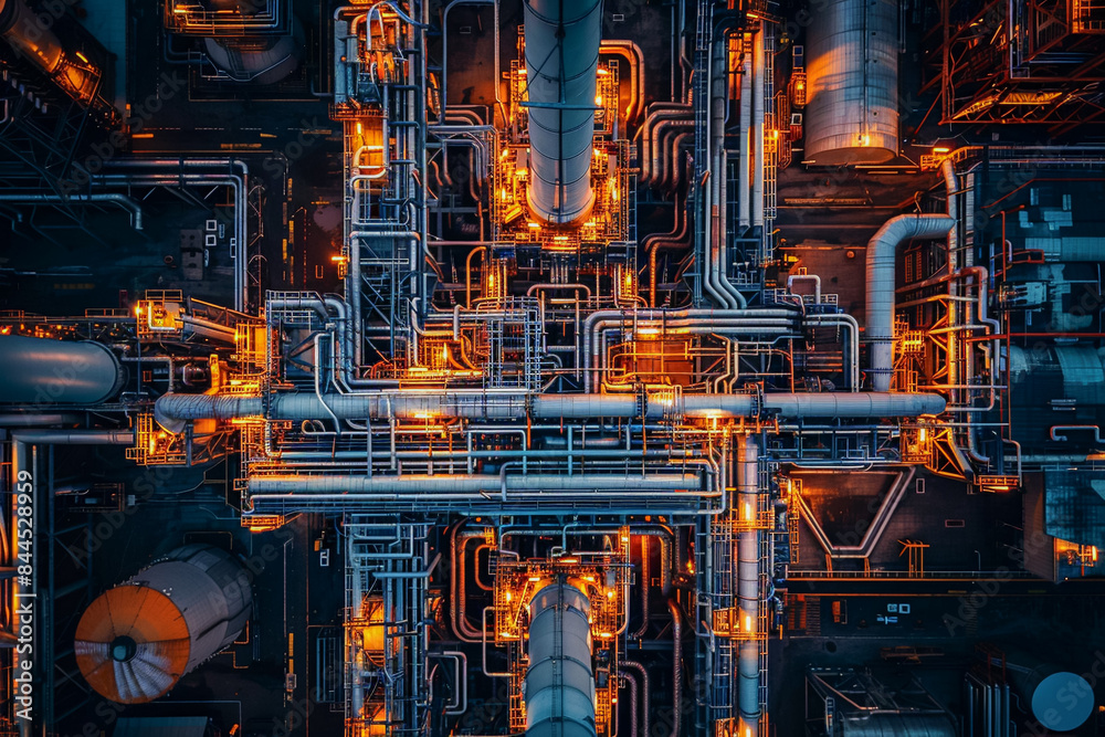 Factory in city, industry and pollution from chimneys, manufacturing technology and environmental impact. Factory in city, industry and pollution from chimneys, manufacturing technology and environmental impact.