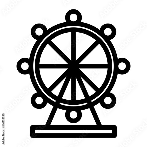 ferris wheel icon illustration