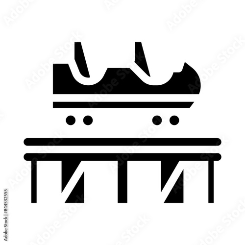 roller coaster icon illustration
