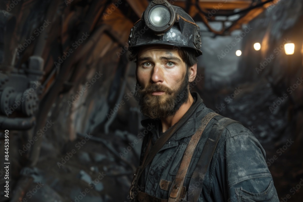 Photo of a miner at work Photo of a miner at work