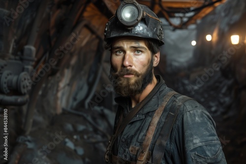 Photo of a miner at work