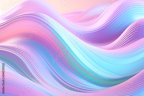 Abstract fluid iridescent holographic neon curved wave in motion background