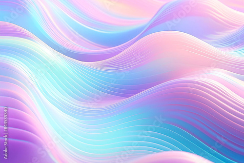 Abstract fluid iridescent holographic neon curved wave in motion background