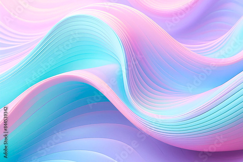 Abstract fluid iridescent holographic neon curved wave in motion background