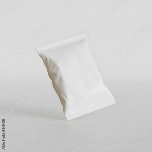 Realistic snack for chips potato and etc. white color on white background rendering 3D illustration