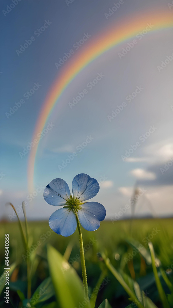 Naklejka premium Heaven's Promise: This captivating image captures a moment of perfect harmony between earth and sky. 
