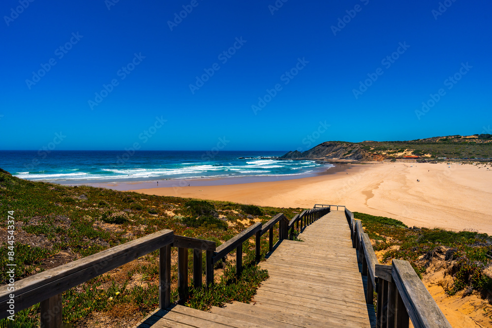 Sand beach and blue sky Portugal, Algarve, Monte Clerigo praia
Sand beach and blue sky Portugal, Algarve, Monte Clerigo praia