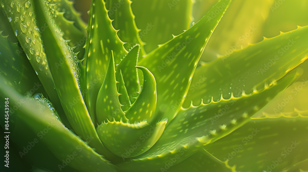 aloe vera with water drops aloe vera with water drops