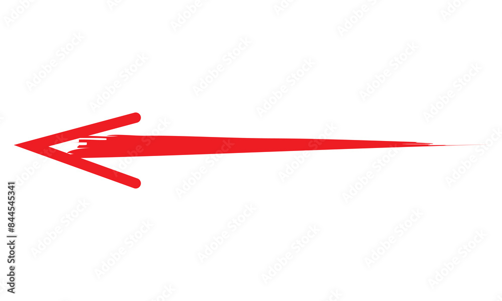 Red Grunge arrow. Brush painted arrow with marker texture. Vector illustration isolated in white background .EPS 10/AI Red Grunge arrow. Brush painted arrow with marker texture. Vector illustration isolated in white background .EPS 10/AI