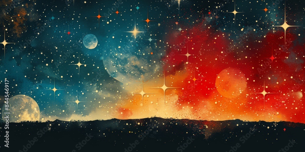 Independence background featuring a retro color palette of red, white and blue. Independence background featuring a retro color palette of red, white and blue.