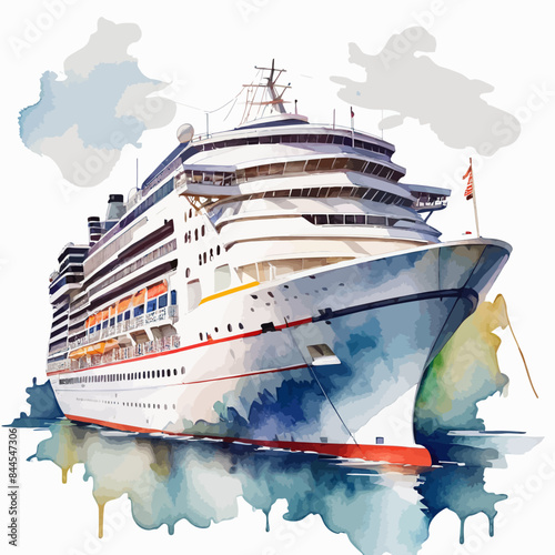 Cruise Ship Ilustration Design Very Extreme photo