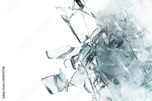 Artistic Broken Mirror Aesthetic Isolated on Transparent Background
