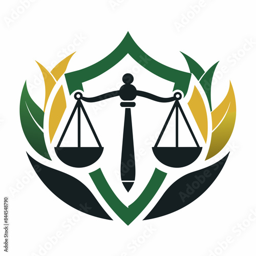 A minimalist unique law firm logo icon vector