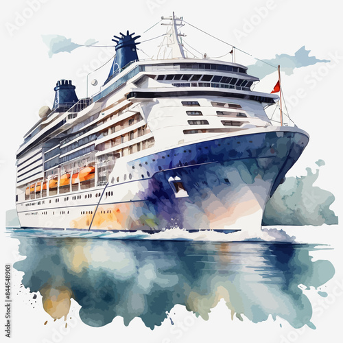 Cruise Ship Ilustration Design Very Extreme photo