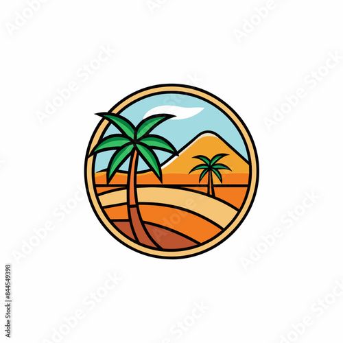 Logo for a travel company vector illustration