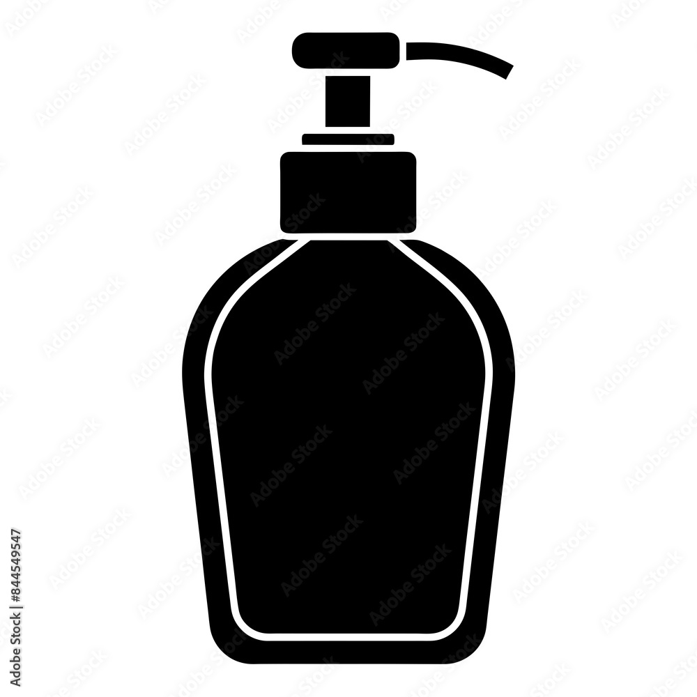 A flat beautiful hand wash silhouette vector illustration A flat beautiful hand wash silhouette vector illustration
