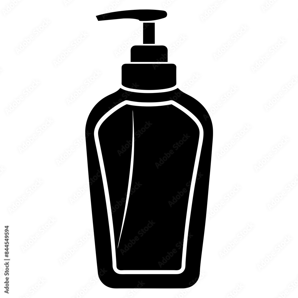 Fototapeta premium A flat beautiful hand wash silhouette vector illustration